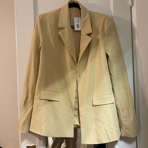 WEWOREWHAT SUMMER BLAZER IN TAUPE